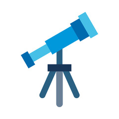 Telescope Vector Flat Icon