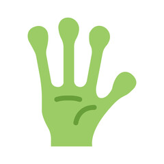 Alien Hand Vector Flat Icon