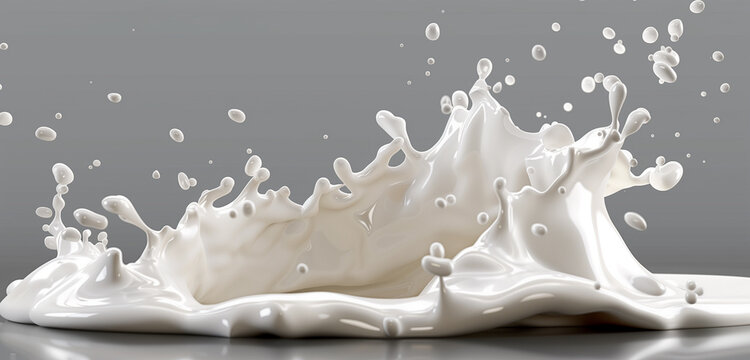 Milk splashed on transparent background,clipping path stock photo