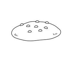 A cookie with a lot of dots on it