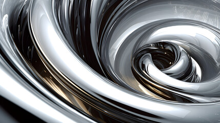 Digital technology silver and white spiral abstract graphic poster web page PPT background