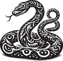 snake discovery - snake vactor images-Silhuette of Snake