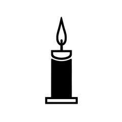 Simple candle black icon