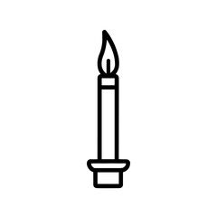 Simple candle black icon