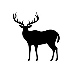 Simple deer isolated black icon