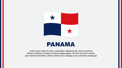 Panama Flag Abstract Background Design Template. Panama Independence Day Banner Social Media Vector Illustration. Panama Cartoon