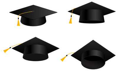Graduation cap vector. University graduation cap icon