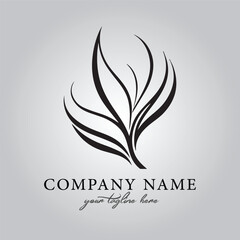 Leaf logo company design vector image on the white background