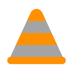 Traffic Cone Vector Flat Icon