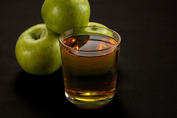 Fresh sweet natural apple juice
