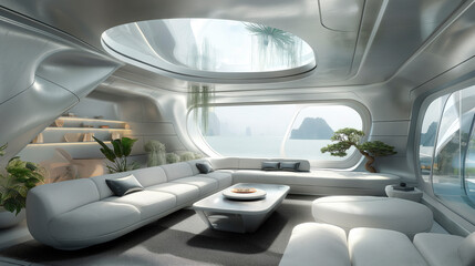 Futuristic Living Room, Smarthome
