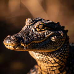 Obraz premium A close-up portrait of a Crocodile 