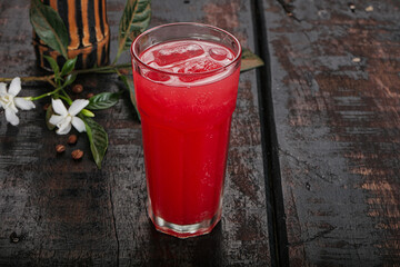 Cocktail with sweet watermelon juice
