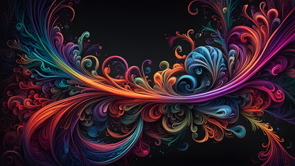 Fototapeta premium Abstract micro detailed black background 