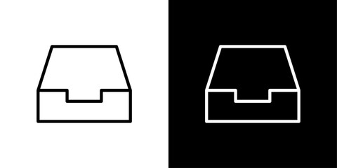 シンプルな引き出しボックスのベクターアイコン