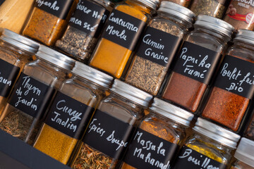 close up of assortment of spices