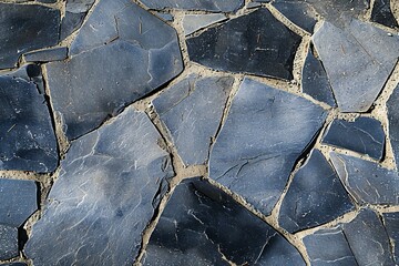 Close up of blue stone wall texture,  Abstract background and texture for design