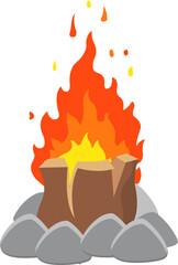 Wood Campfire Illustration