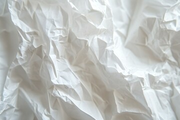 White creased crumpled paper background grunge texture backdrop - obrazy, fototapety, plakaty