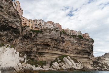 Panoramic view of Bonifacio Corsica from the sea