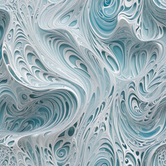 Fototapeta na wymiar liquid ethereal lace frozen in an abstract futuristic 3d texture isolated on a transparent background, colorful background