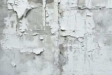Texture of old gray concrete wall with cracks and scratches which can be used as a background - obrazy, fototapety, plakaty