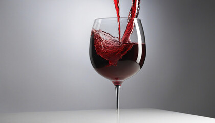 Glass of red wine colorful background - obrazy, fototapety, plakaty