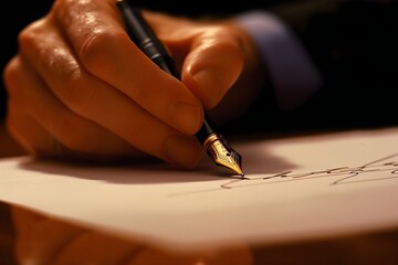Signing a contract formalizes an agreement binding parties to their respective obligations and responsibilities in business dealings. Concept Business Contracts, Legal Agreements - obrazy, fototapety, plakaty
