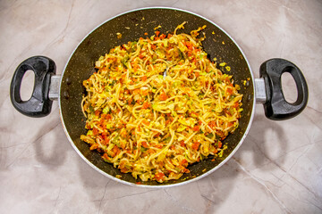 Veg Chinese noodles a home made meal