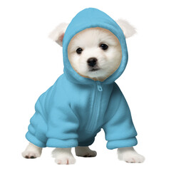 PNG dog in blue hoodie, transparent background - 768514301