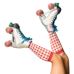 Wandaufkleber Roller skating shoes png, sports, hobby aesthetic, transparent background © Rawpixel.com