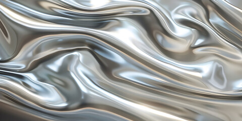 metallic fluid flowing fluid background, Liquid metallic texture with waves 