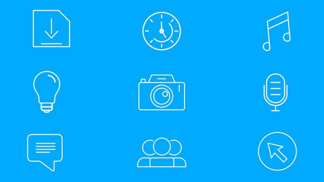 Social Media Line Icons