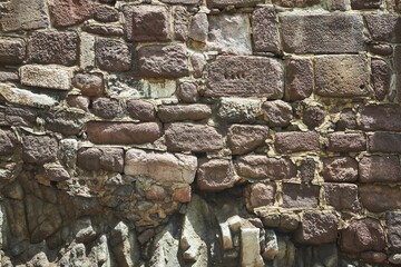 The texture of ancient masonry.