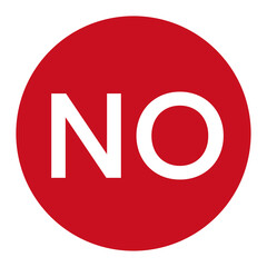 No In Red Circle illustration No Icon No Button Red Button