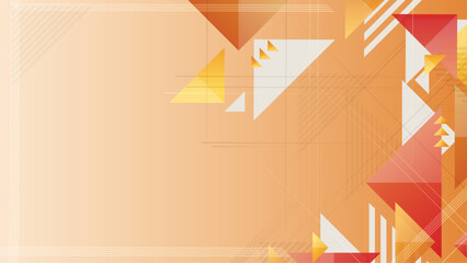 Abstract background low poly textured triangle shapes vector design. Orange pastel color.