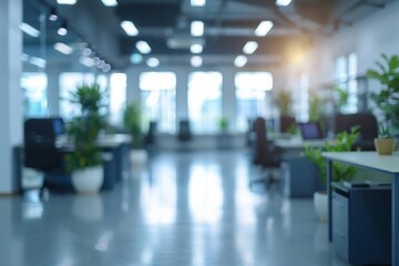 Fototapeta premium Empty interior office blur background.