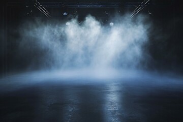 Stage Spotlight with smoke and spotlights,