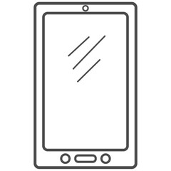 phone with screen icon, simple icon, vector illustration. 