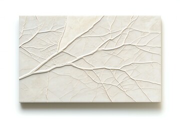 Close up of  a marble tile on white background