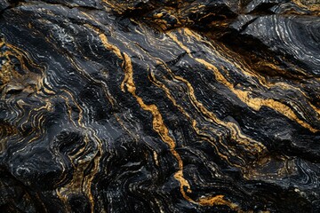 Black and gold stone texture background,  Abstract black and gold background