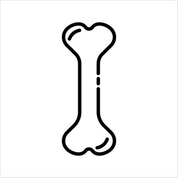 recommend clip art: Flat bone icon. High quality human body single outline symbol for web design or mobile app. Bone thin line sign for design logo, visiting card, etc. Outline bone pictogram