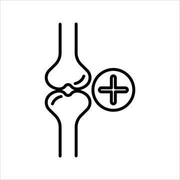 recommend clip art: Flat bone icon. High quality human body single outline symbol for web design or mobile app. Bone thin line sign for design logo, visiting card, etc. Outline bone pictogram
