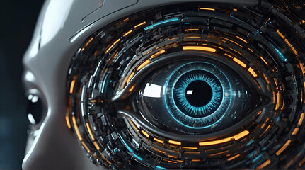 Eye of futuristic and Innovative Imagery AI. Generative AI