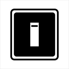 Electric switch line icon. Power off linear style sign for mobile concept and web design. Toggle switch off position outline vector icon. Symbol, logo illustration. Pixel perfect vector graphics