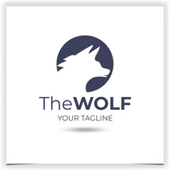 Vector Wolf logo design template