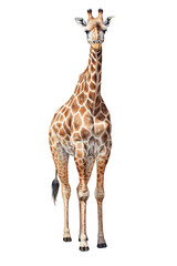 Obraz premium Giraffe watercolor clipart on transparent background