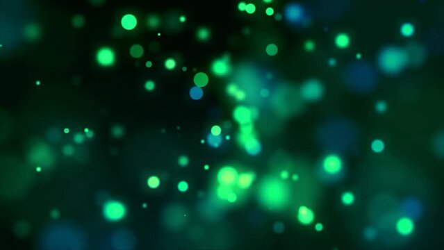Blue and green bubbles animation background 