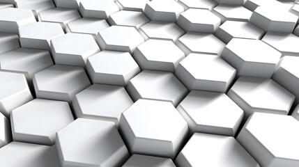 Digital white 3d honeycomb structure hexagonal graphic poster web page PPT background