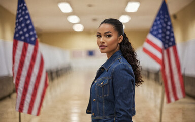 Portrait of an American woman, elections in the United States